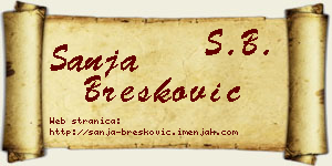 Sanja Brešković vizit kartica